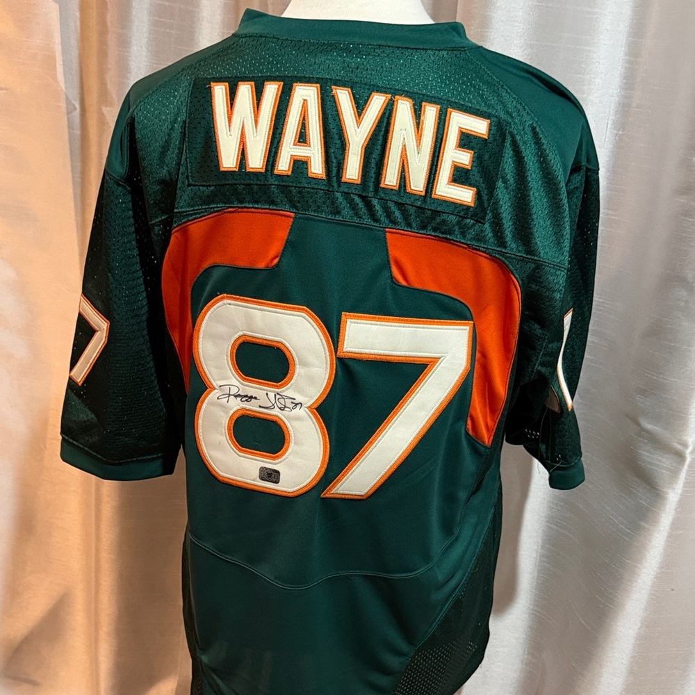 Nike Teal, White & Orange Men’s Football Jersey with Signature #8